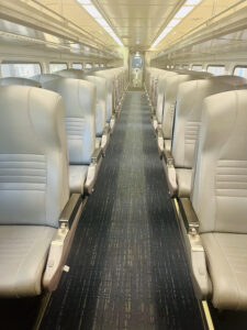 Inside of Amtrak Cascades Train