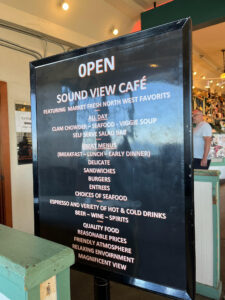 Sound View Cafe Menu